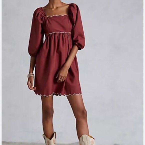 Anthropologie Dresses & Skirts - NWT Anthropologie red puffy sleeve dress
